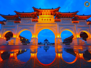 Chinese temple at dawn